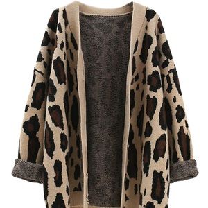 Goodnight Macaroon 'Aditi' Leopard Open Cardigan